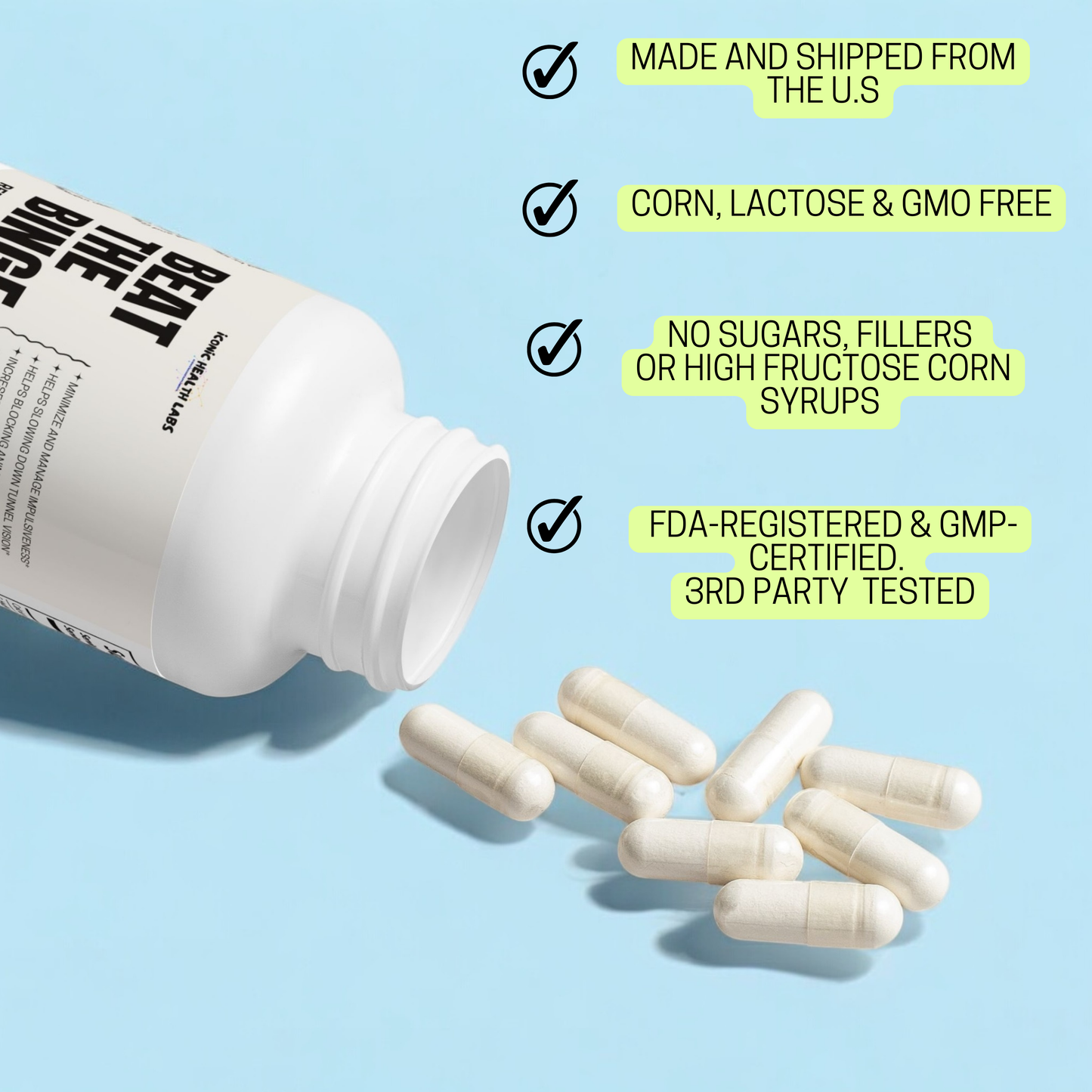 Beat the Binge - Reduce emotional eating, 60 caps.
